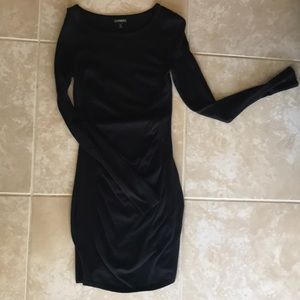Black lightweight sweater dress.